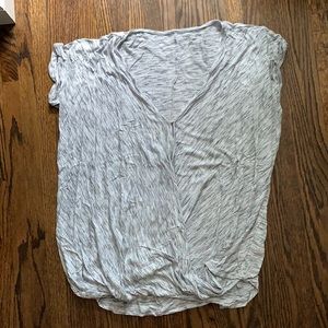 Pull Over 1 Button Closure Nursing Top in gray